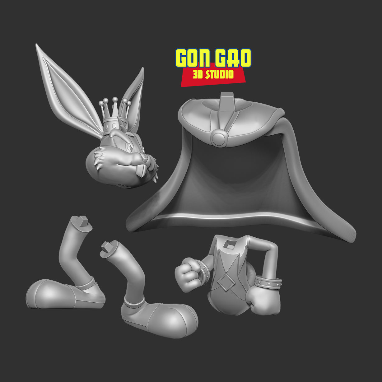 King Bugs Bunny 3D print model_2