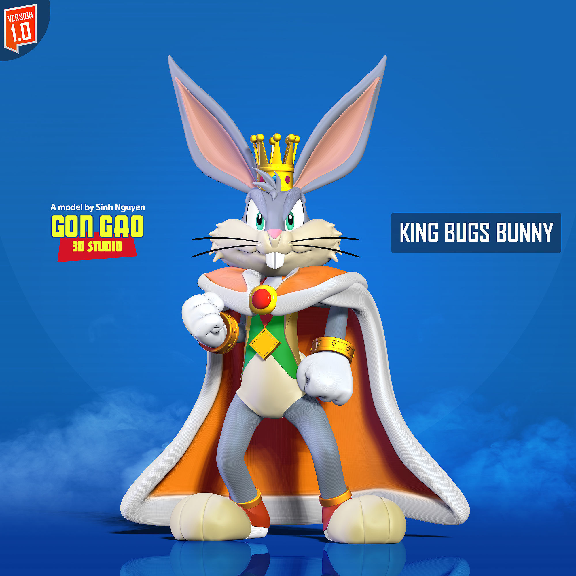 King Bugs Bunny 3D print model_6