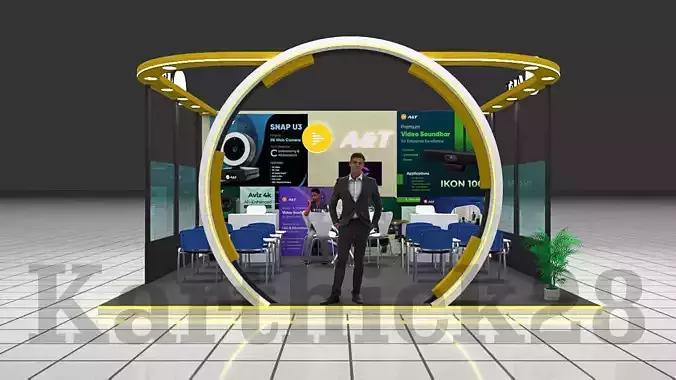 6mx6mx10ft Exhibition Booth 3D print model
