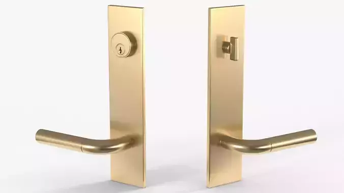 Tumalo Lever - Brass Handle Exterior Door Hardware