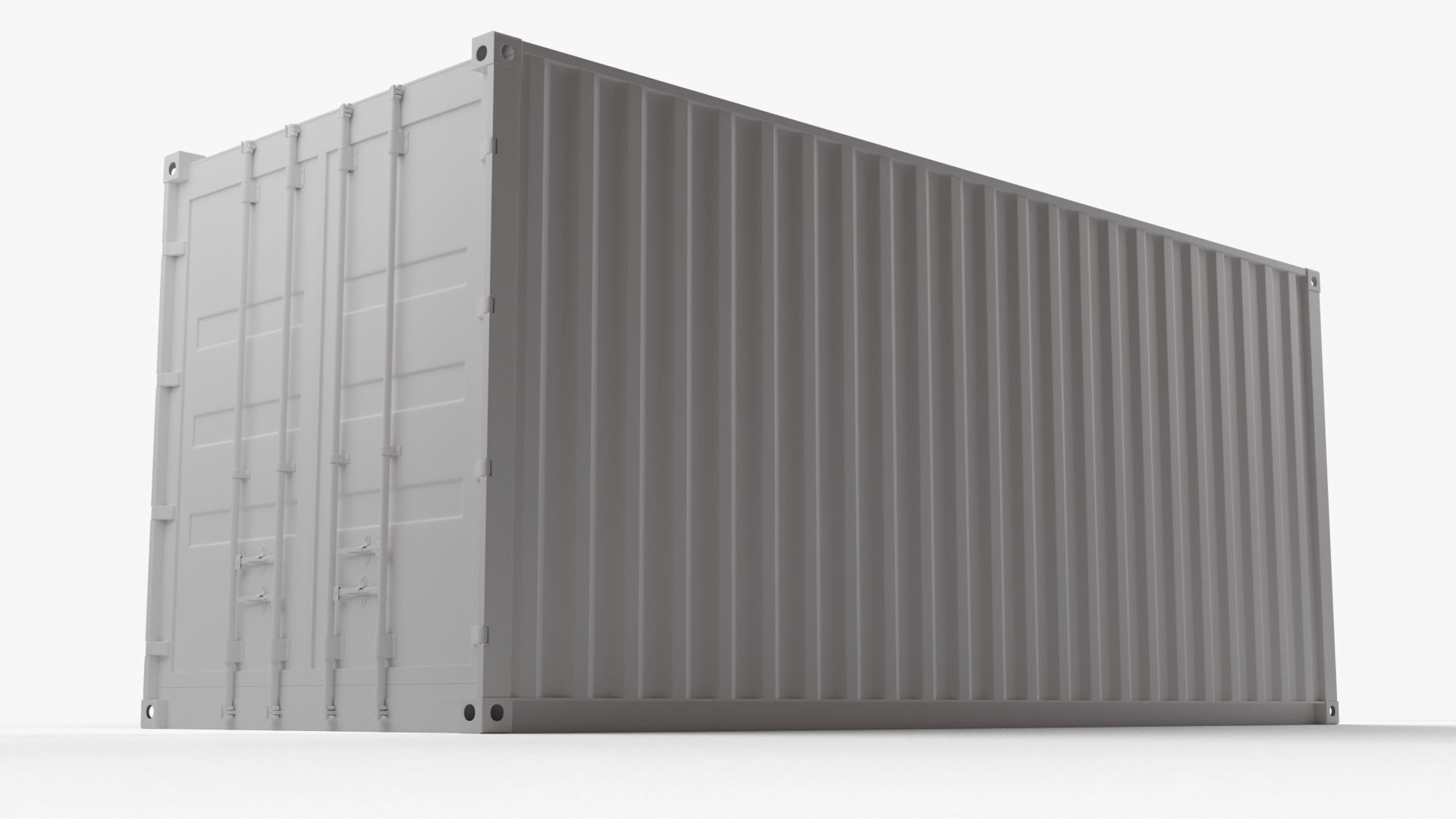 20Ft Cargo Container - Yellow - Clean 3D model_8