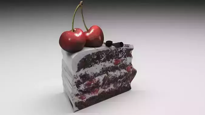 Drunk Cherry Cake 3D model