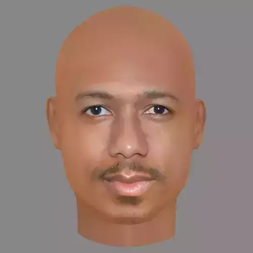 Nick Cannon Head - Low poly head for game