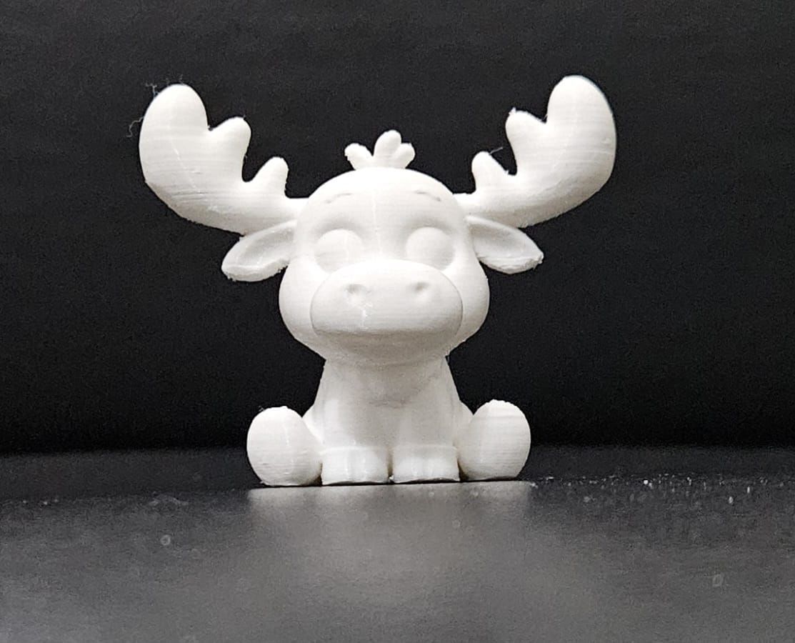 Cute Sitting Moose 3D print model_5