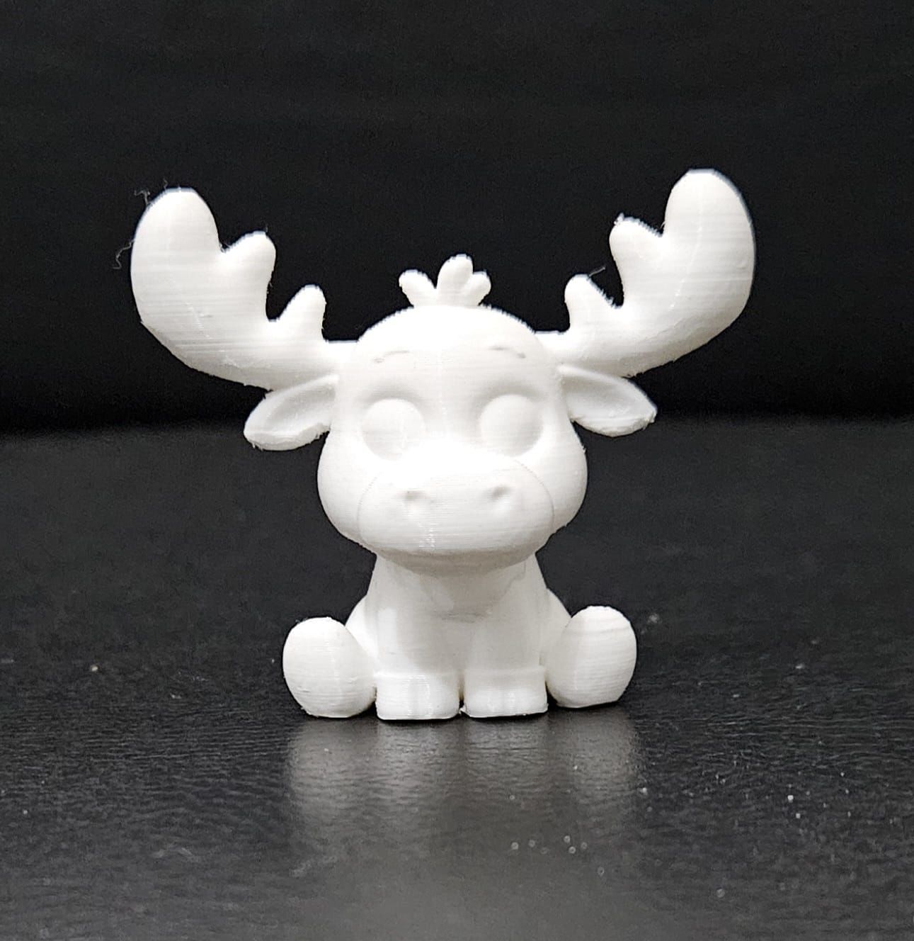 Cute Sitting Moose 3D print model_13