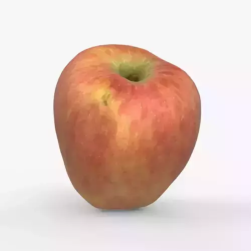 Photorealistic 3D scan of apple Low-poly 3D model