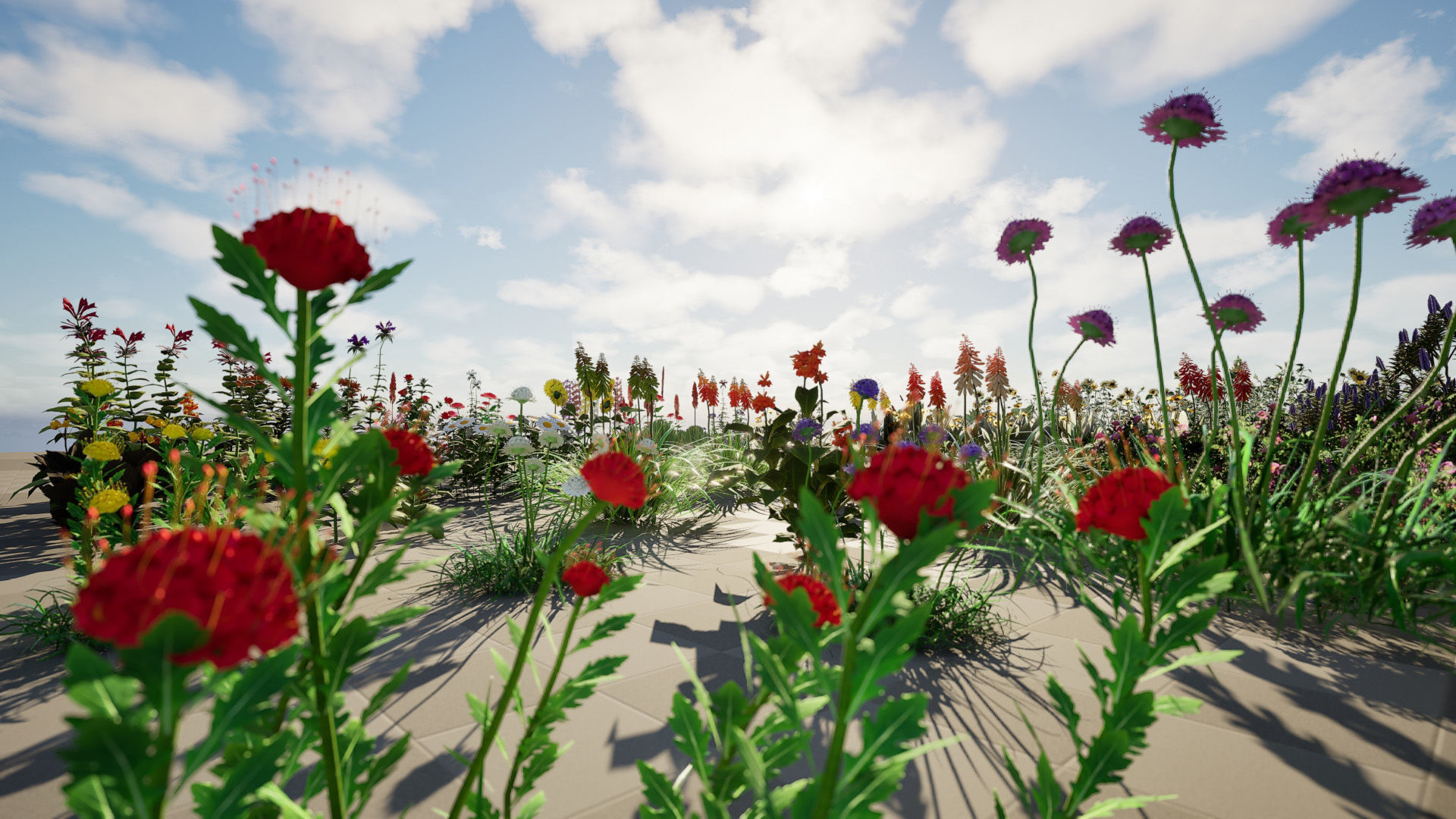 Realistic Low-Poly Outdoor Flowering Plants Low-poly 3D model_5