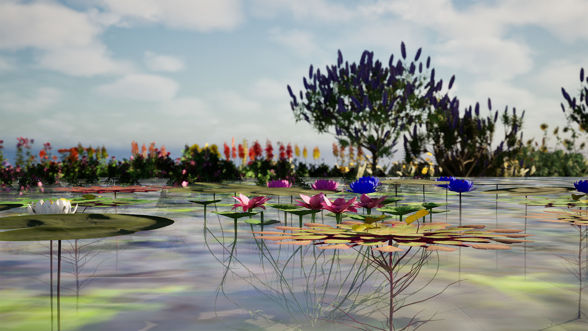 Realistic Low-Poly Outdoor Flowering Plants Low-poly 3D model_14