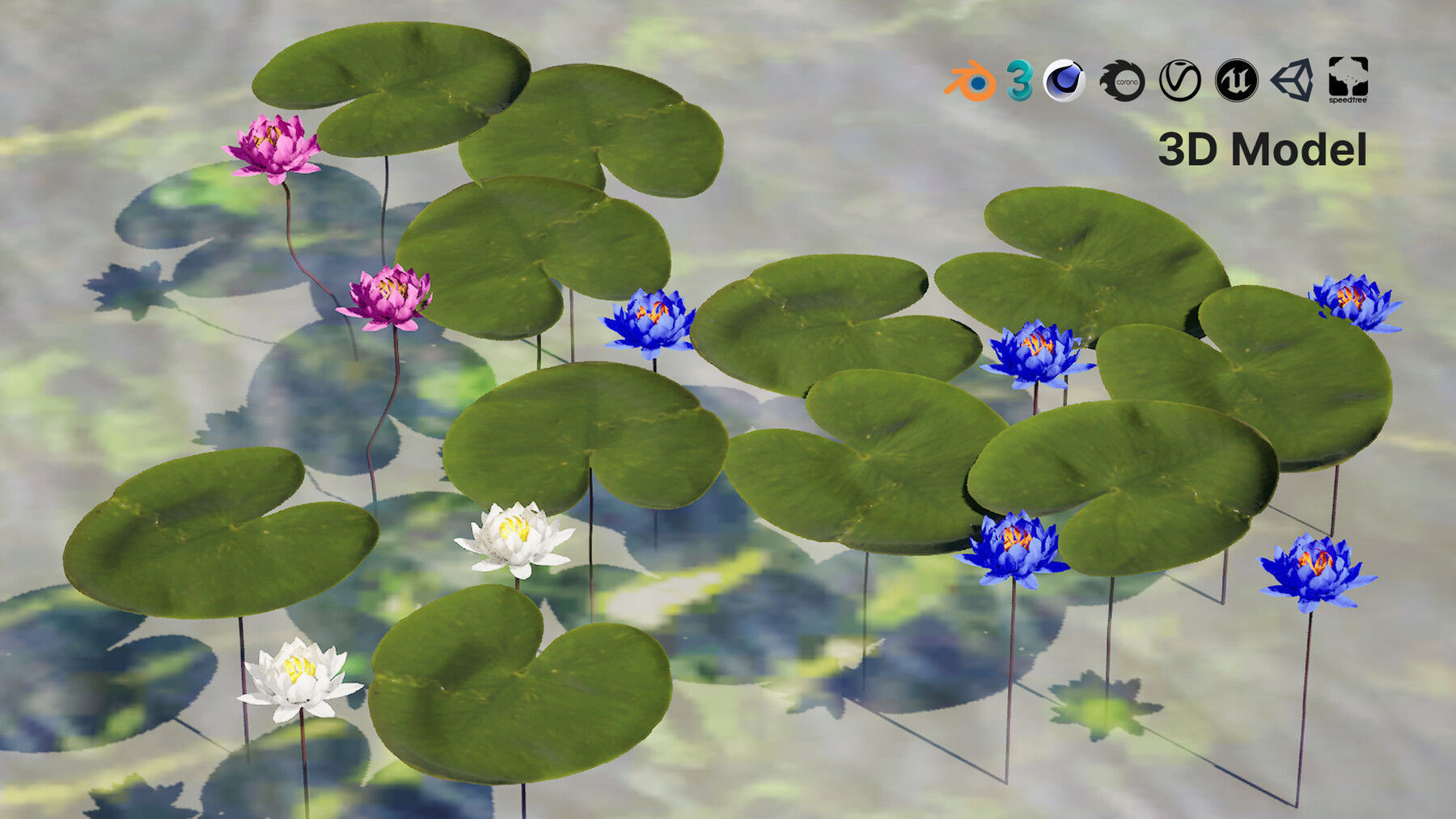 Realistic Low-Poly Outdoor Flowering Plants Low-poly 3D model_27