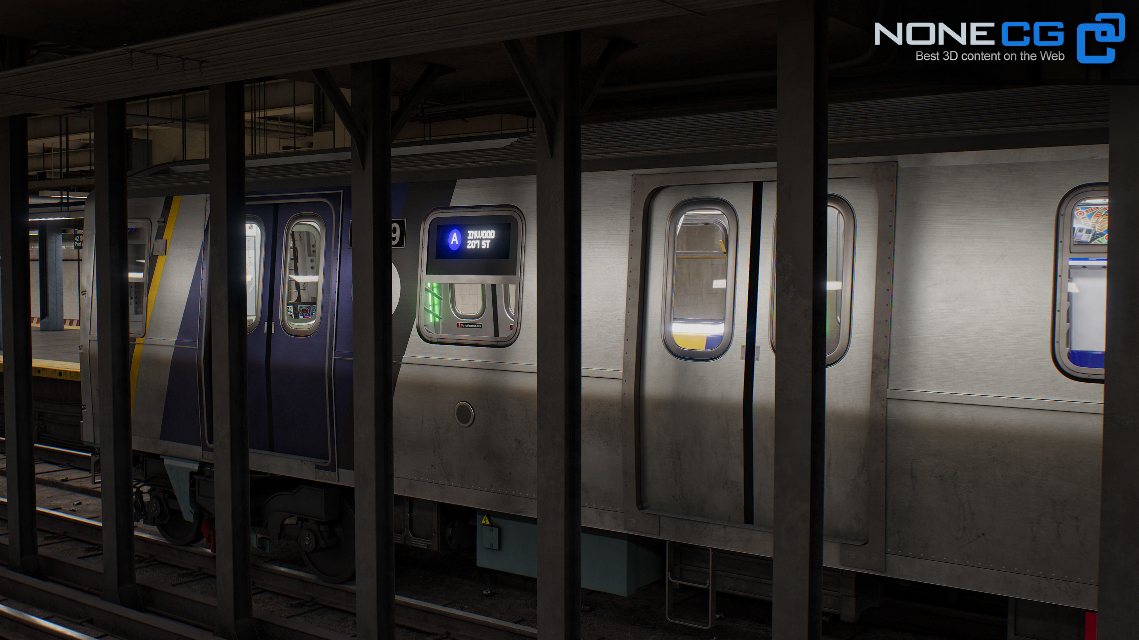 Times Square- 42st Subway Station and R211 Trains 3D model_51