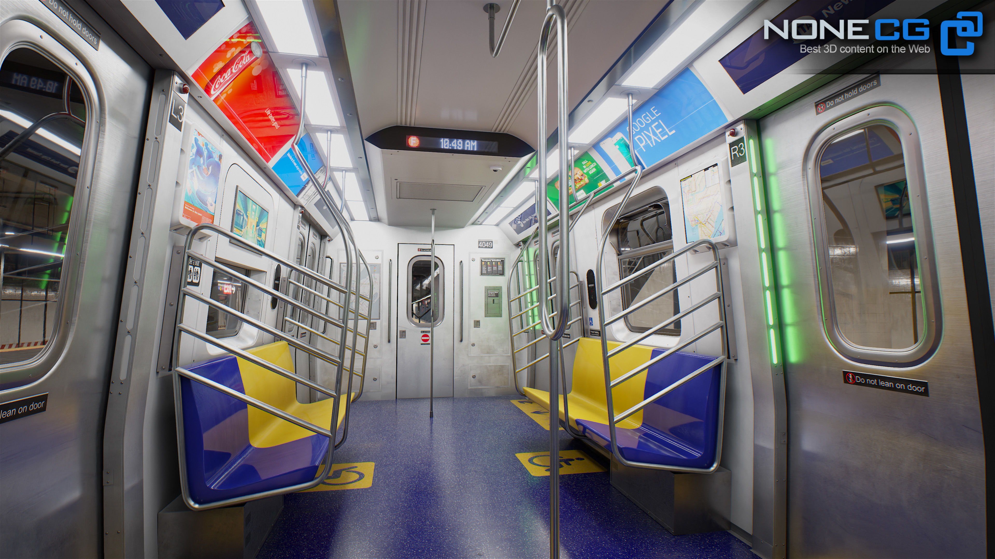 Times Square- 42st Subway Station and R211 Trains 3D model_38