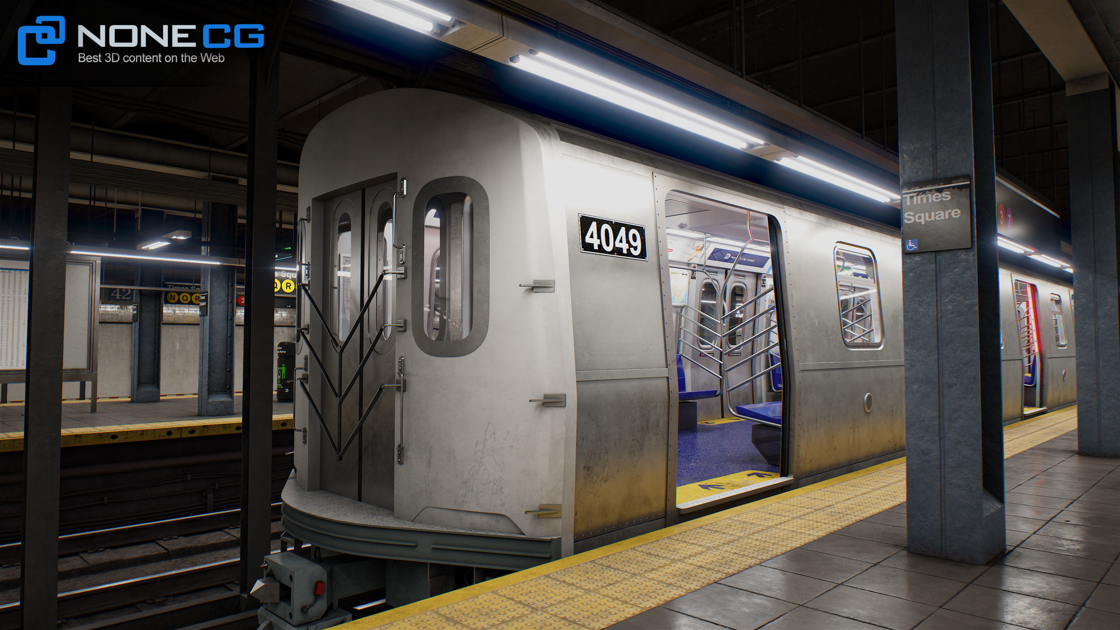 Times Square- 42st Subway Station and R211 Trains 3D model_27
