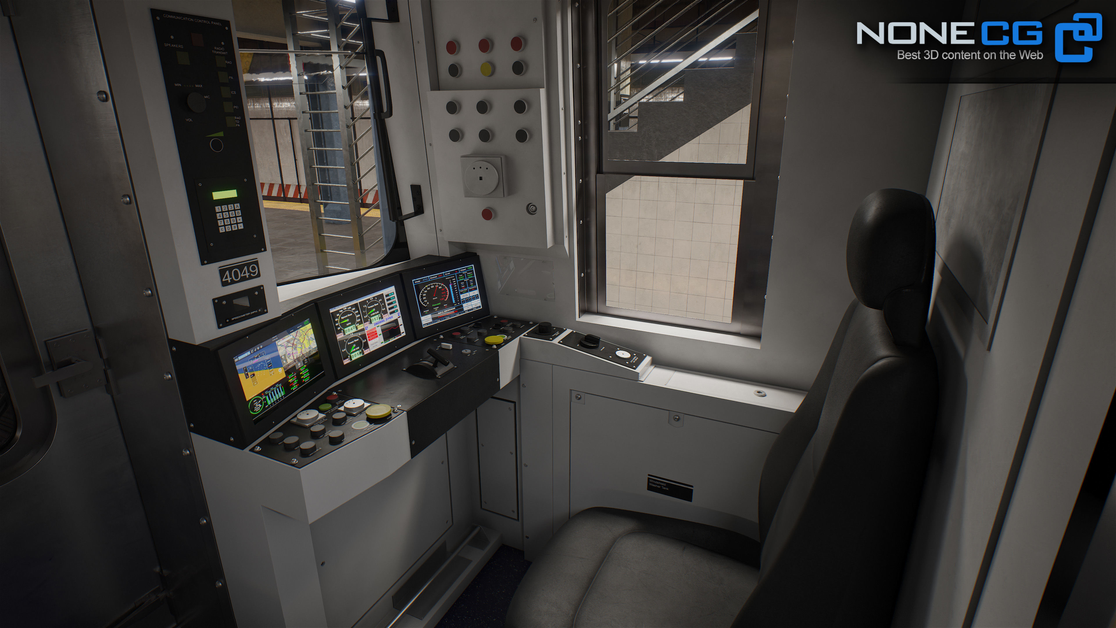 Times Square- 42st Subway Station and R211 Trains 3D model_6