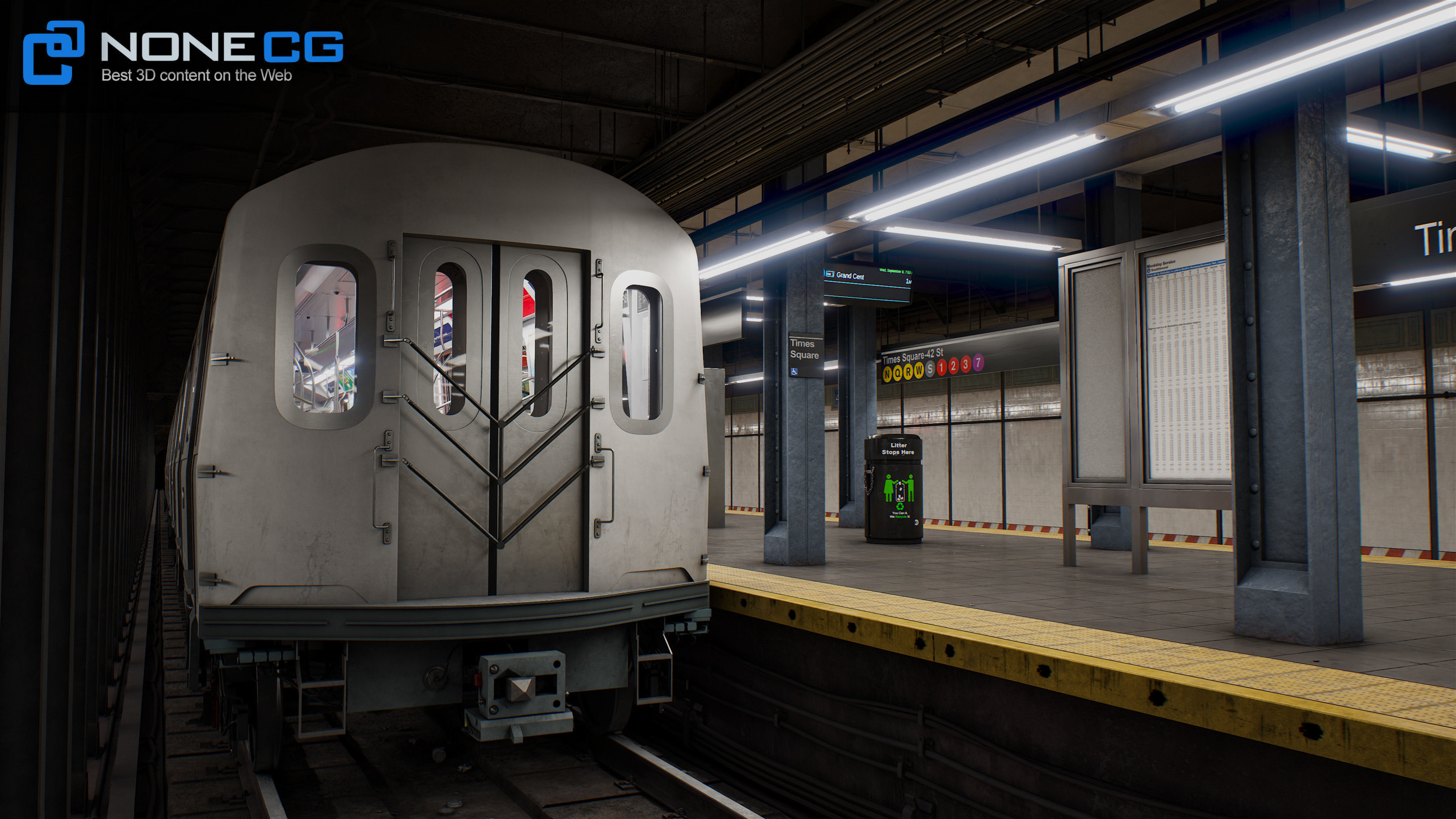 Times Square- 42st Subway Station and R211 Trains 3D model_42