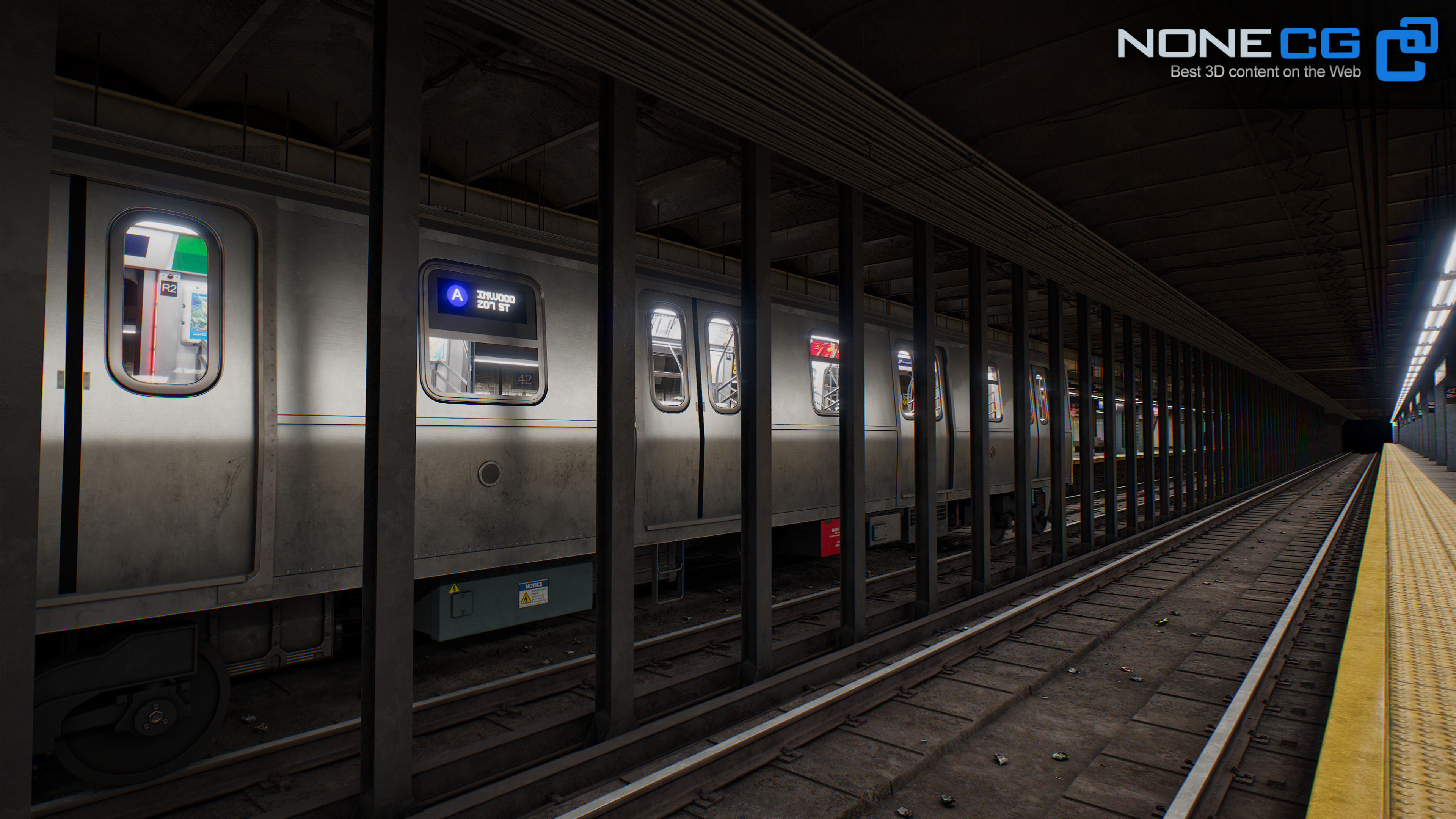 Times Square- 42st Subway Station and R211 Trains 3D model_39