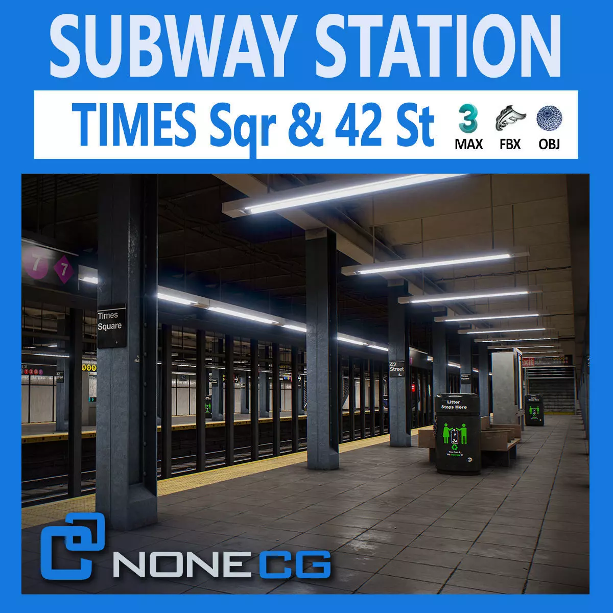 Times Square-42st Subway Station 3D model