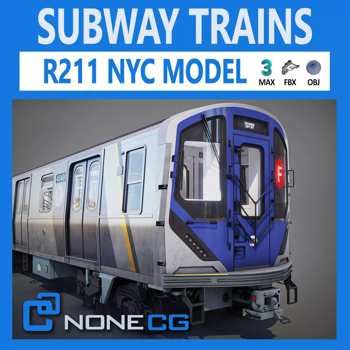New York City R211 Subway Trains 3D model_0