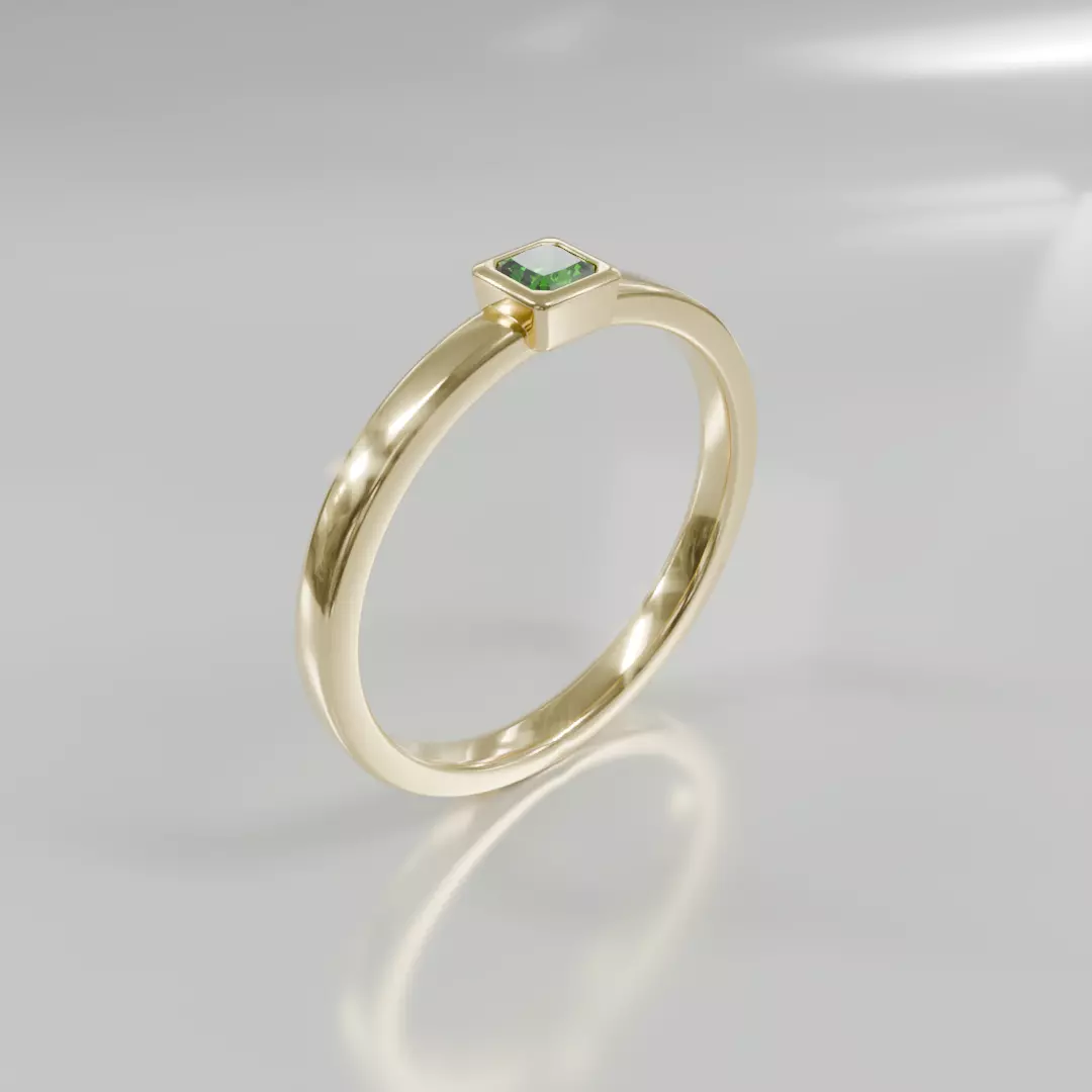 Emerald Ring - 3D print ready Free 3D print model
