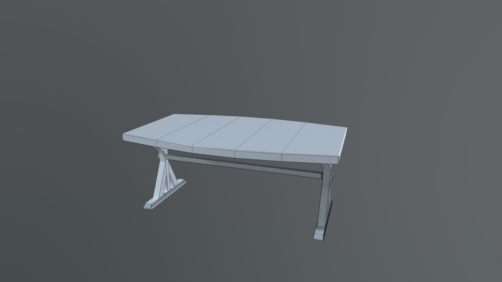 Medieval Table V2 Low-poly 3D model_11