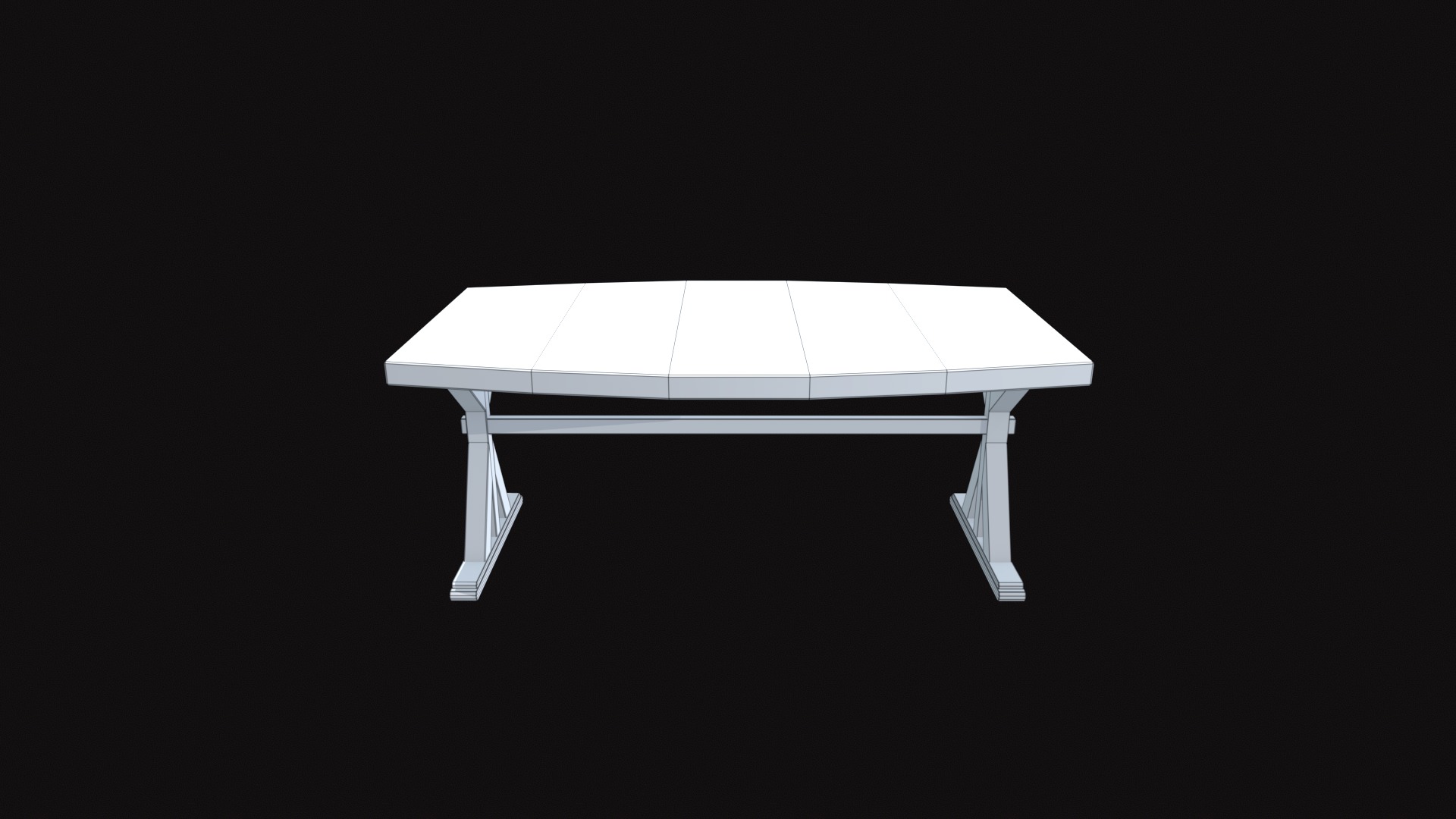 Medieval Table V2 Low-poly 3D model_12