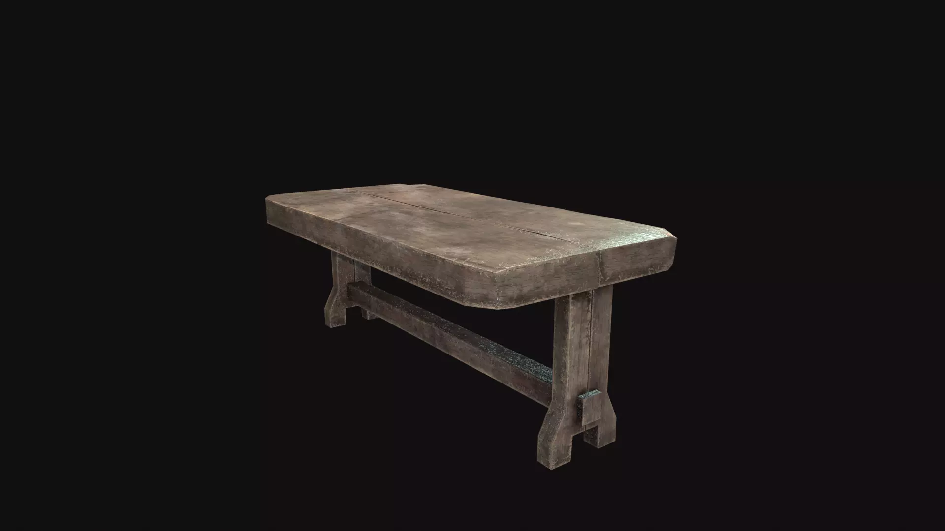 Medieval Table V3 Low-poly 3D model_0