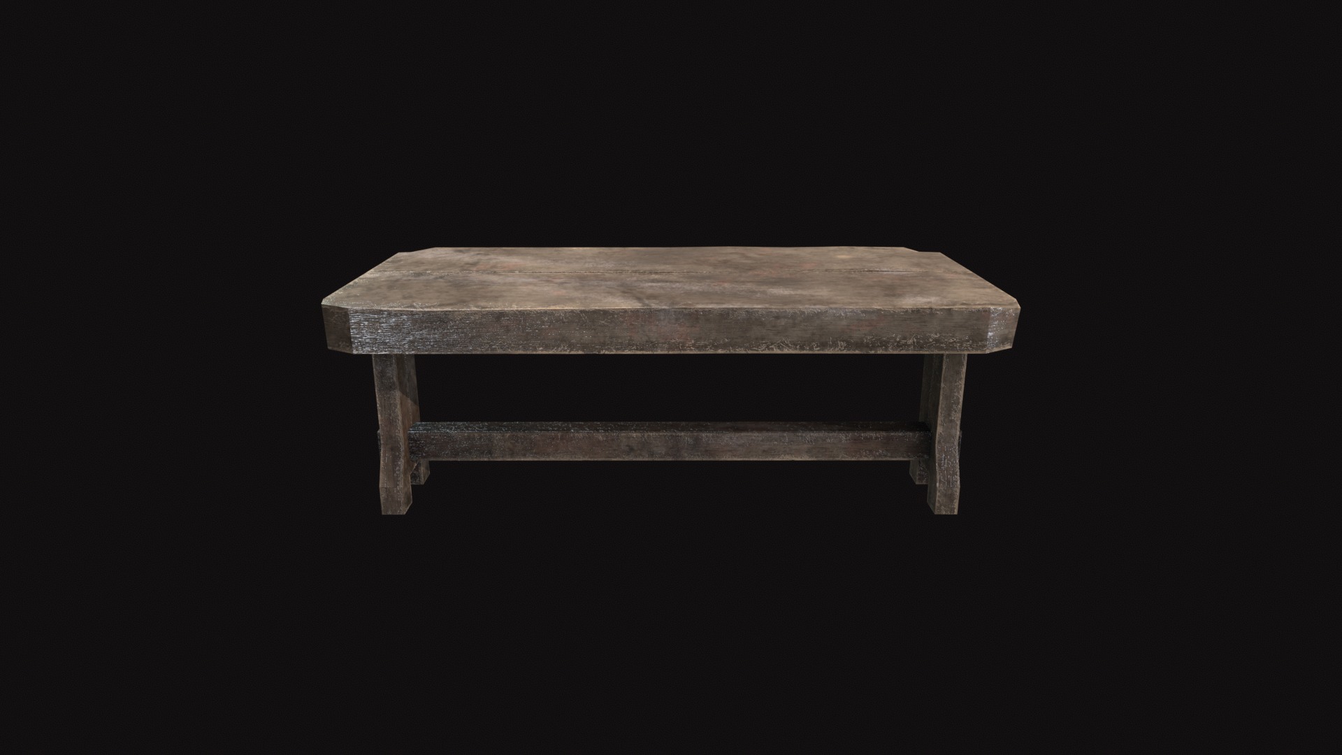 Medieval Table V3 Low-poly 3D model_5