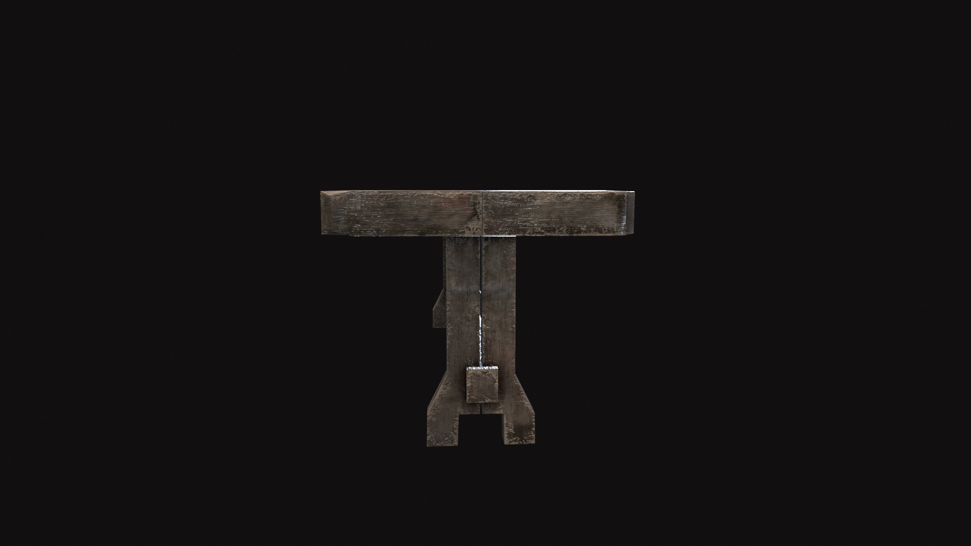 Medieval Table V3 Low-poly 3D model_7
