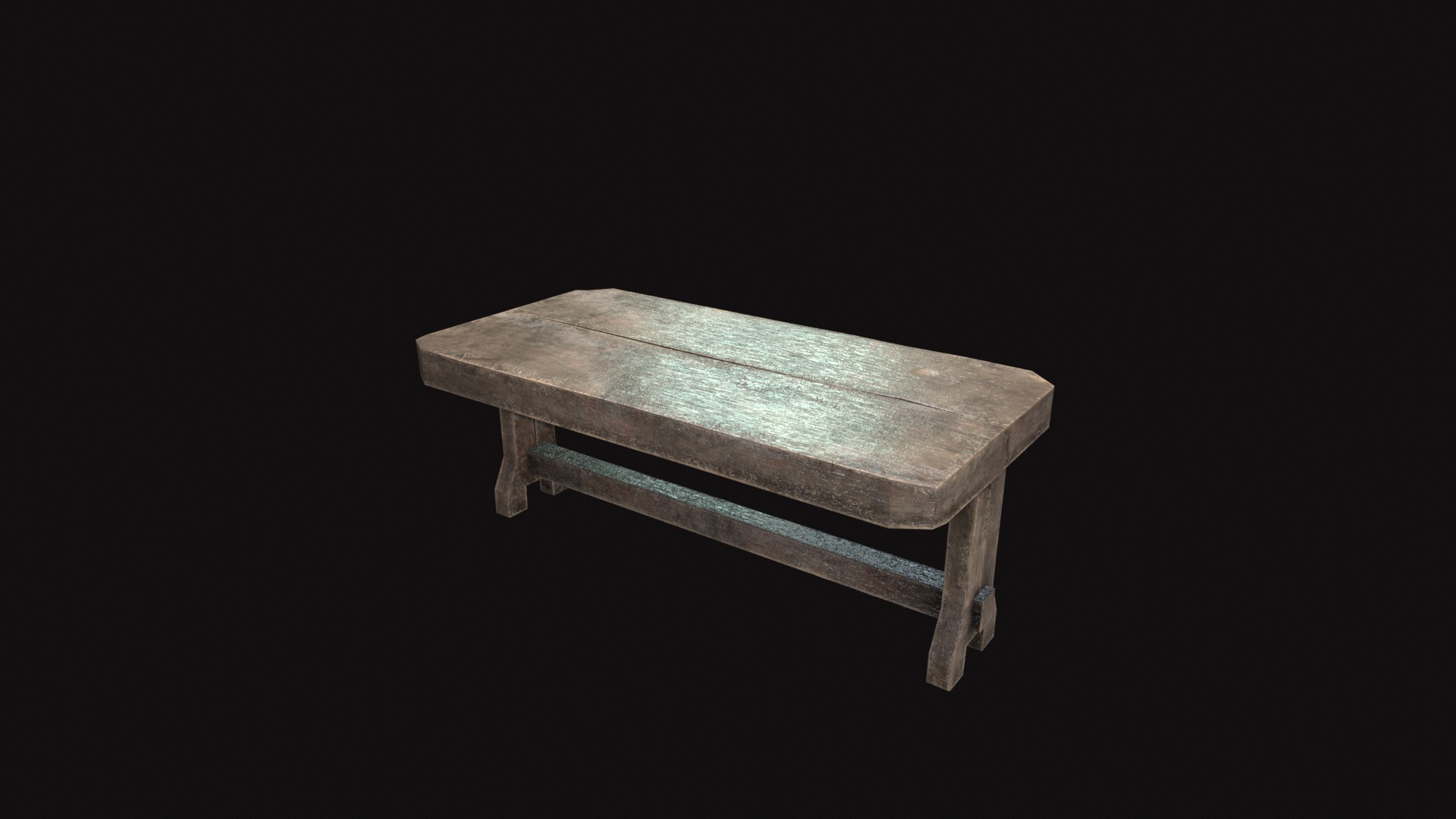 Medieval Table V3 Low-poly 3D model_3