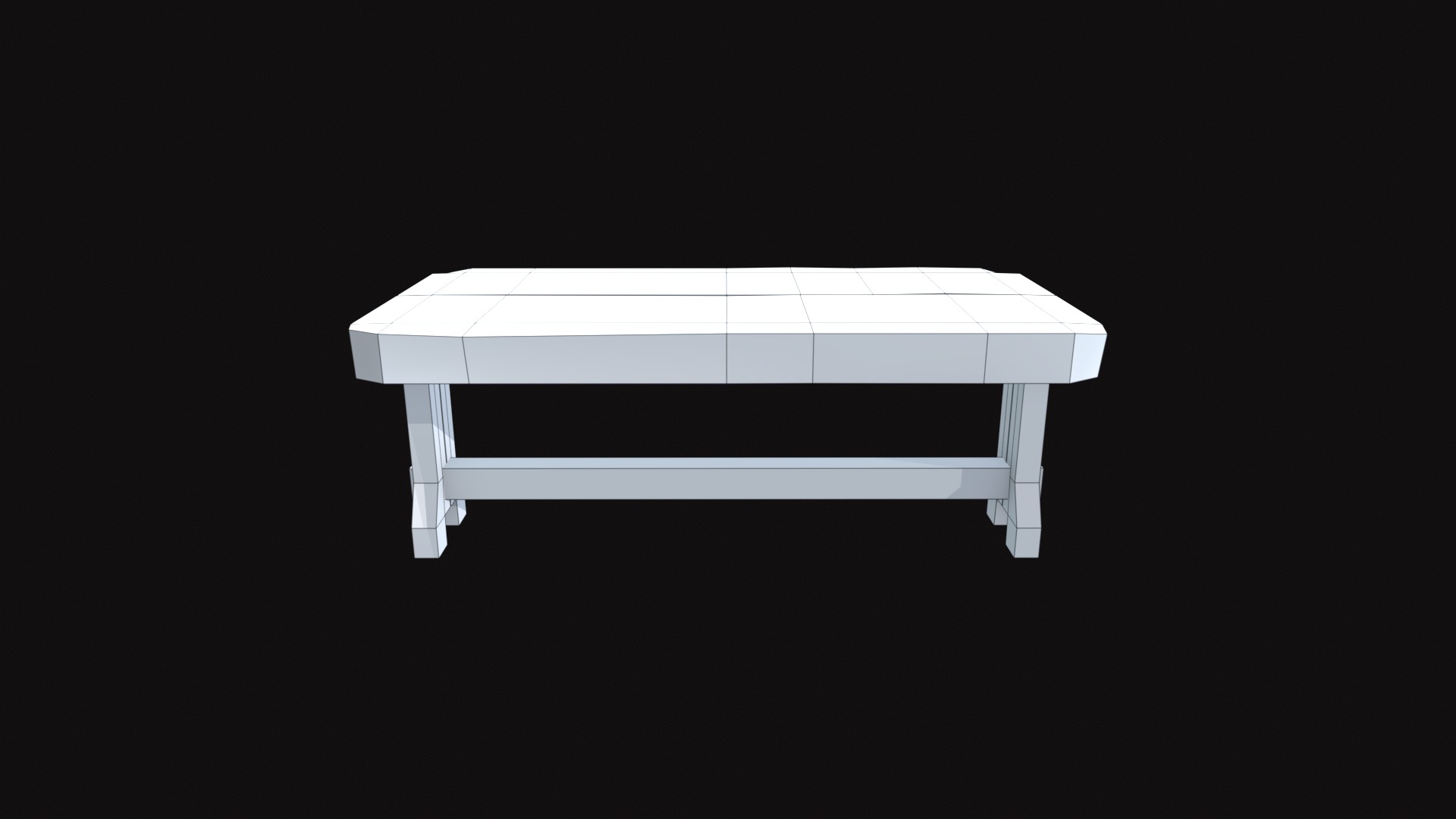 Medieval Table V3 Low-poly 3D model_12
