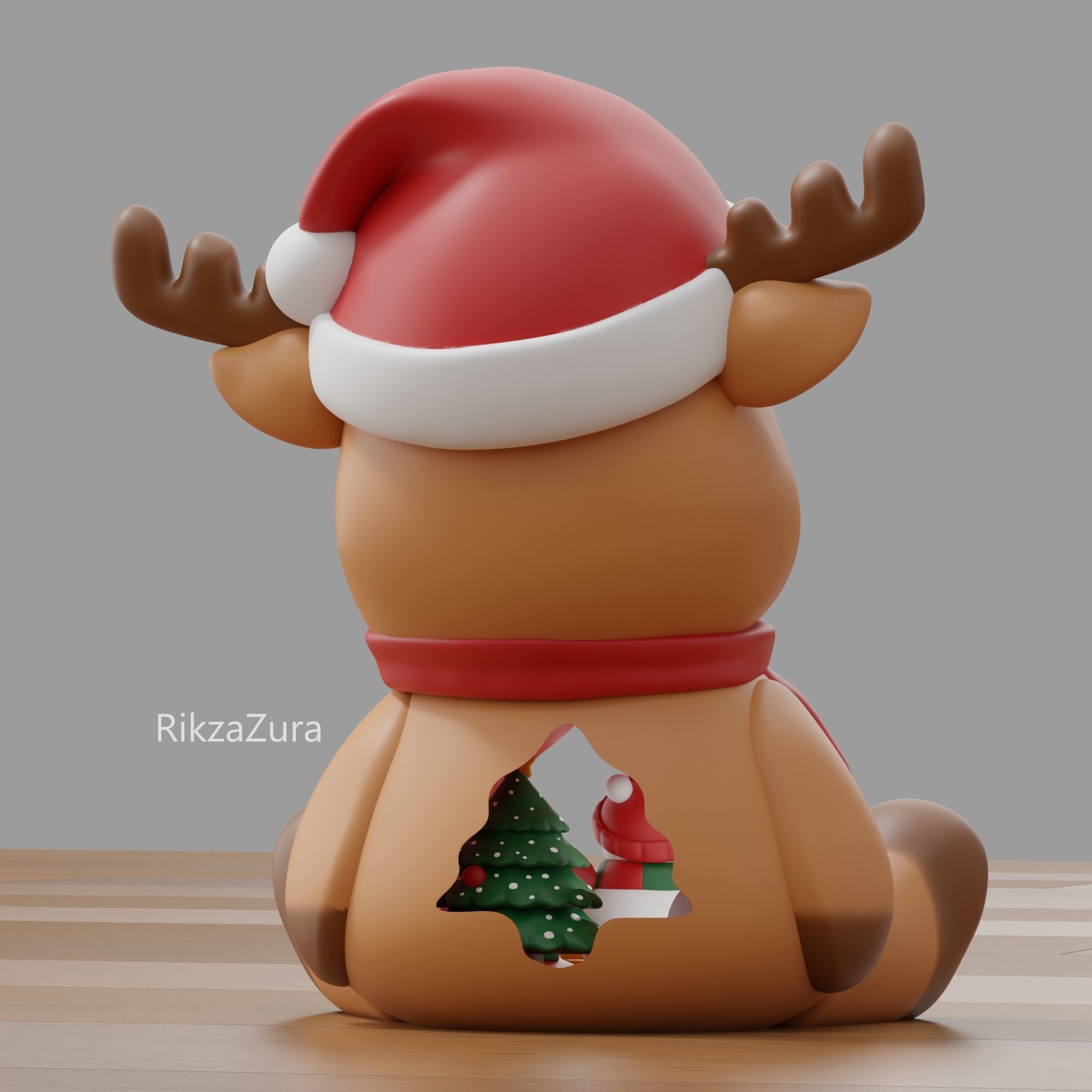 CUTE DEER CHRISTMAS - 3D ORNAMENT HOME DECOR 3D print model_4