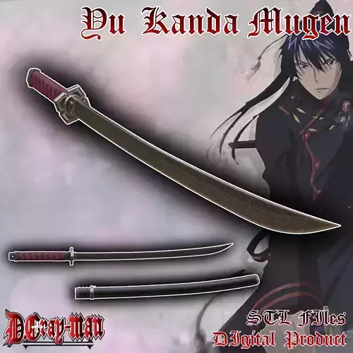 Yu Kanda Cosplay Mugen Cosplay Katana Anime DGray-man 3D print model