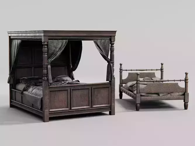 old medieval style beds