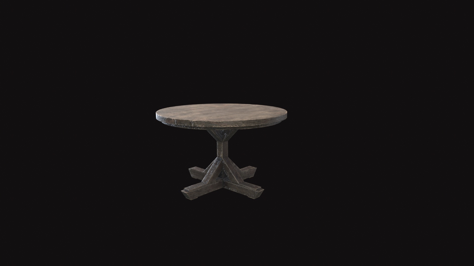Medieval Table V6 Low-poly 3D model_8