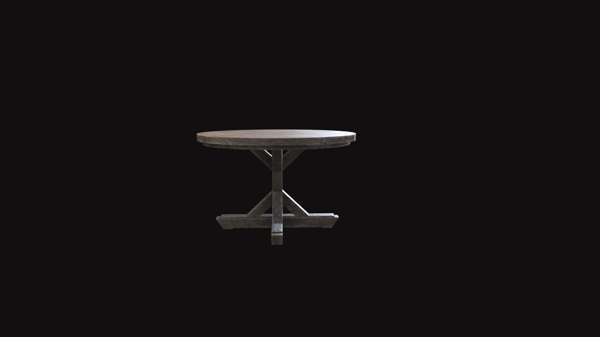Medieval Table V6 Low-poly 3D model_4