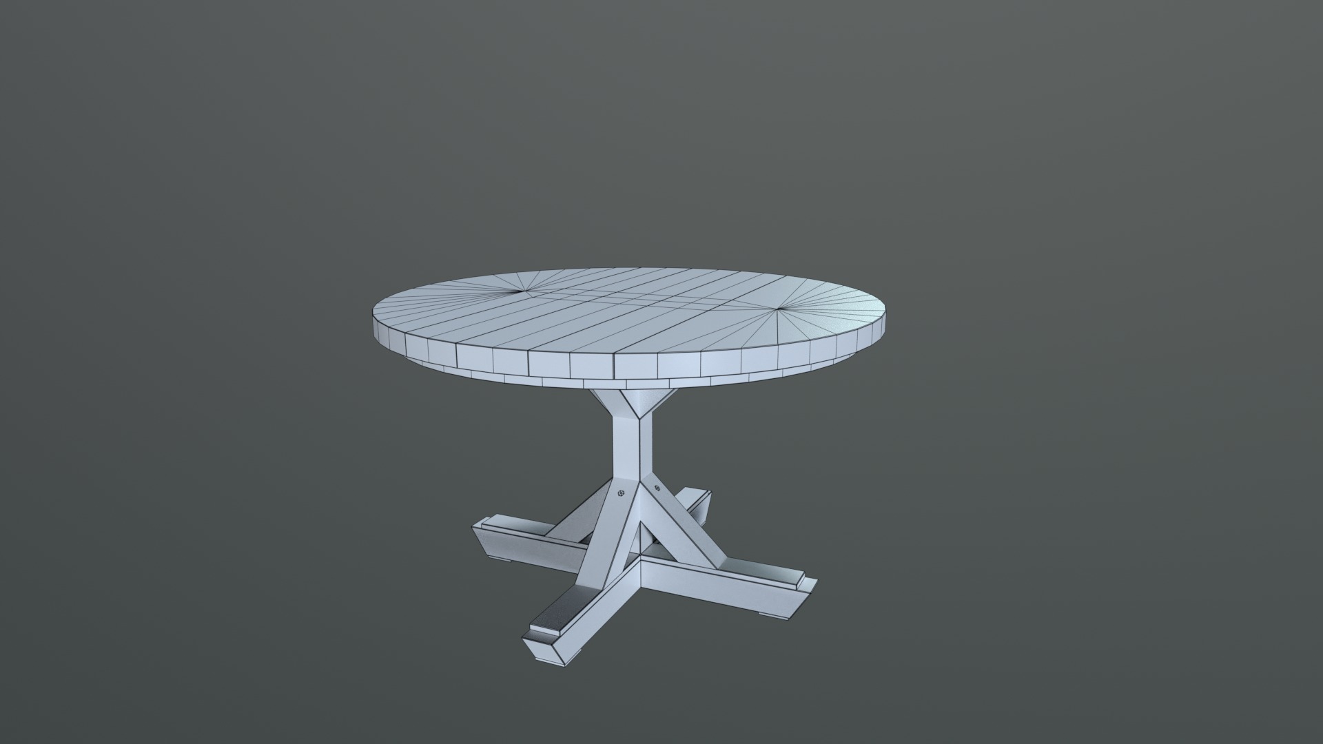 Medieval Table V6 Low-poly 3D model_11
