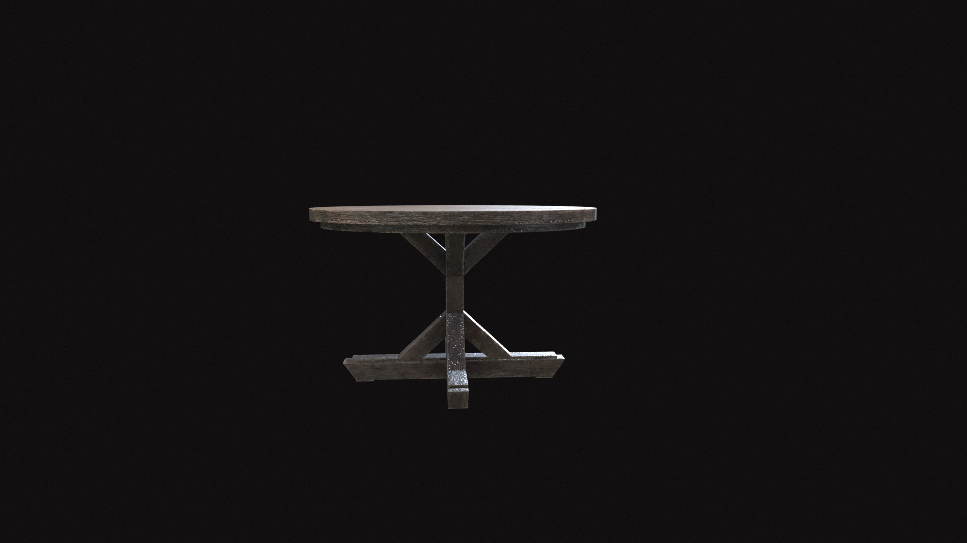 Medieval Table V6 Low-poly 3D model_5