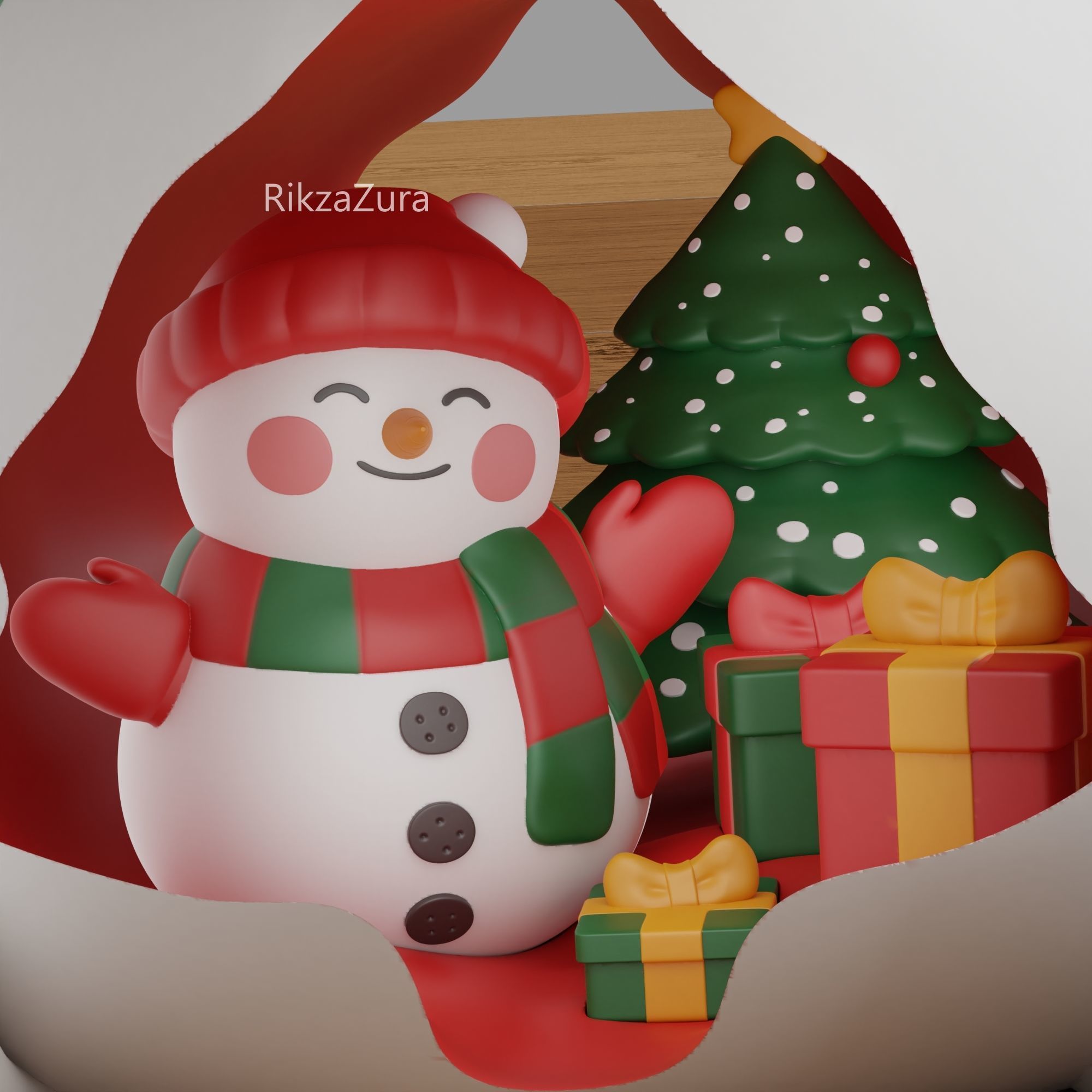 CUTE PUPPY CHRISTMAS - 3D ORNAMENT HOME DECOR 3D print model 3D print model_3