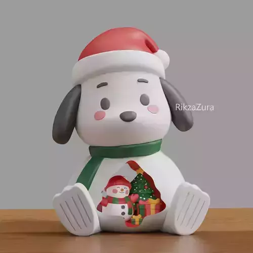CUTE PUPPY CHRISTMAS - 3D ORNAMENT HOME DECOR 3D print model 3D print model