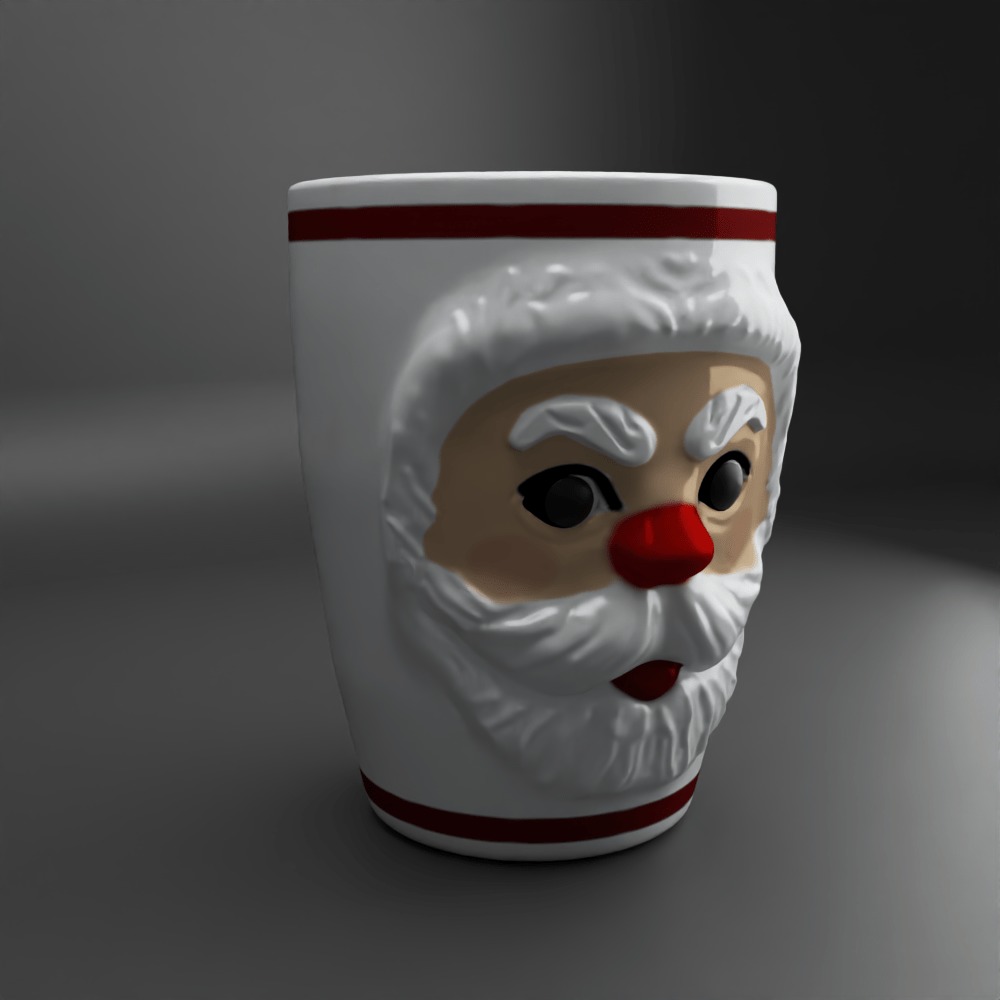 santa clause planter - vase - urn - candy dish - candle holder 3D print model_4