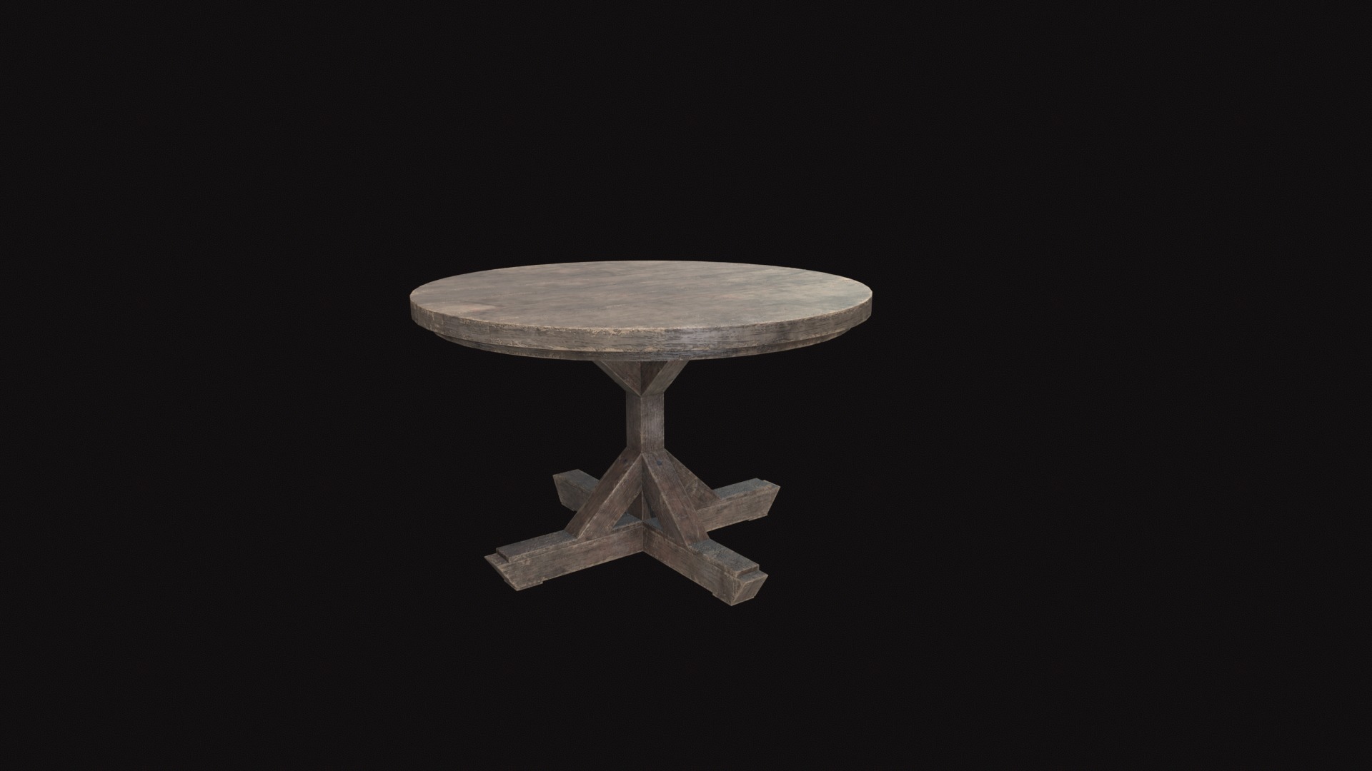 Medieval Table V8 Low-poly 3D model_3