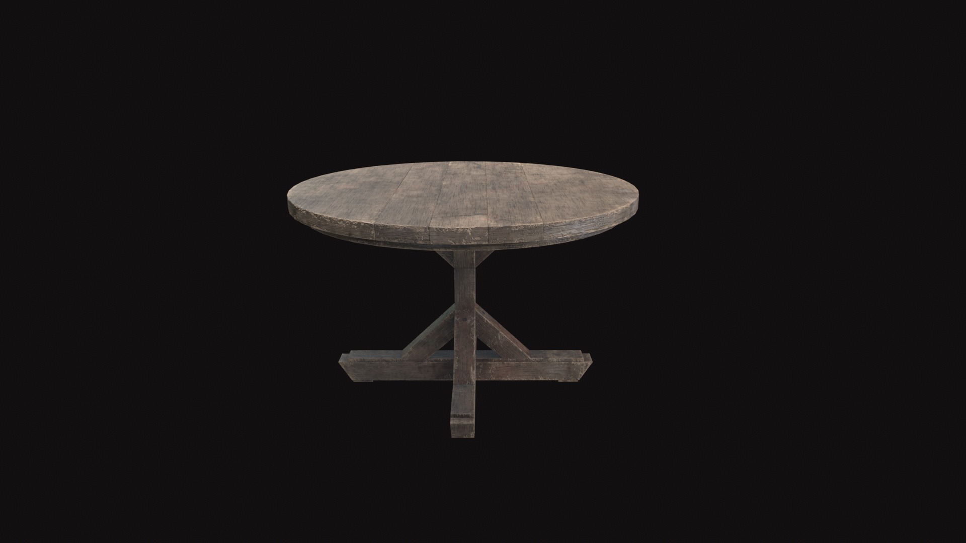 Medieval Table V8 Low-poly 3D model_8