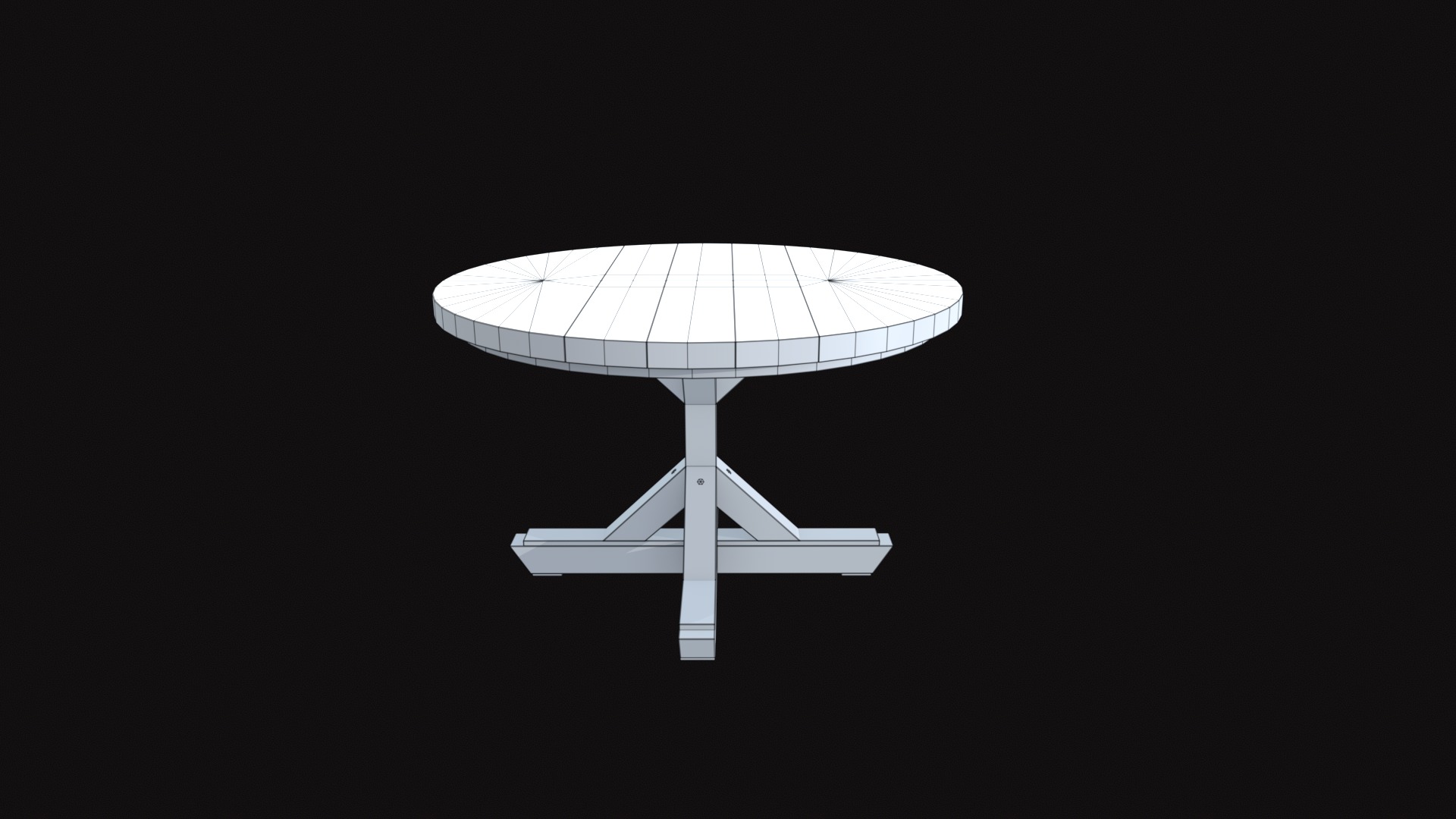 Medieval Table V8 Low-poly 3D model_12