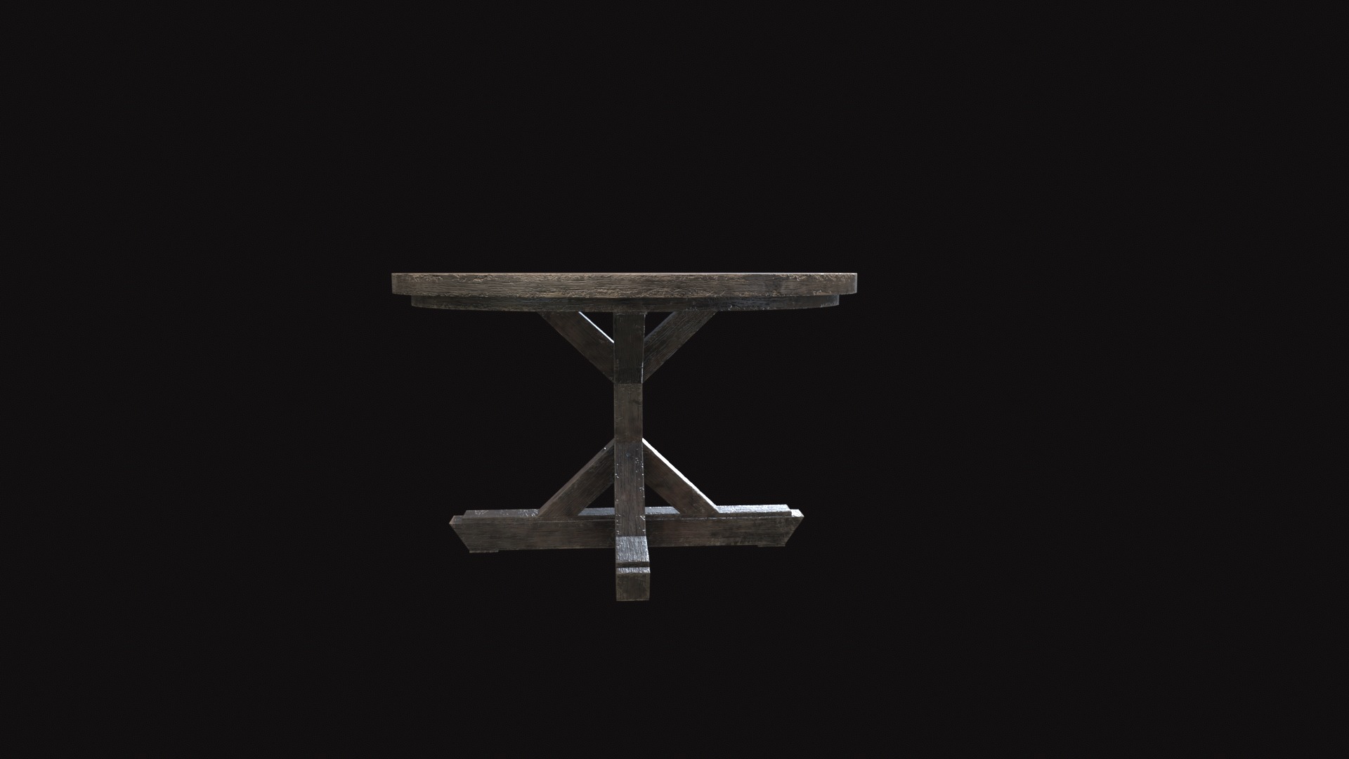 Medieval Table V8 Low-poly 3D model_5