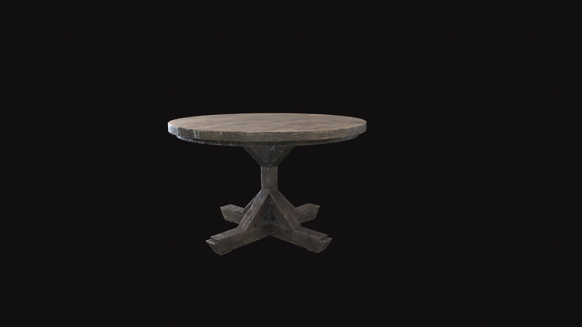 Medieval Table V8 Low-poly 3D model_7