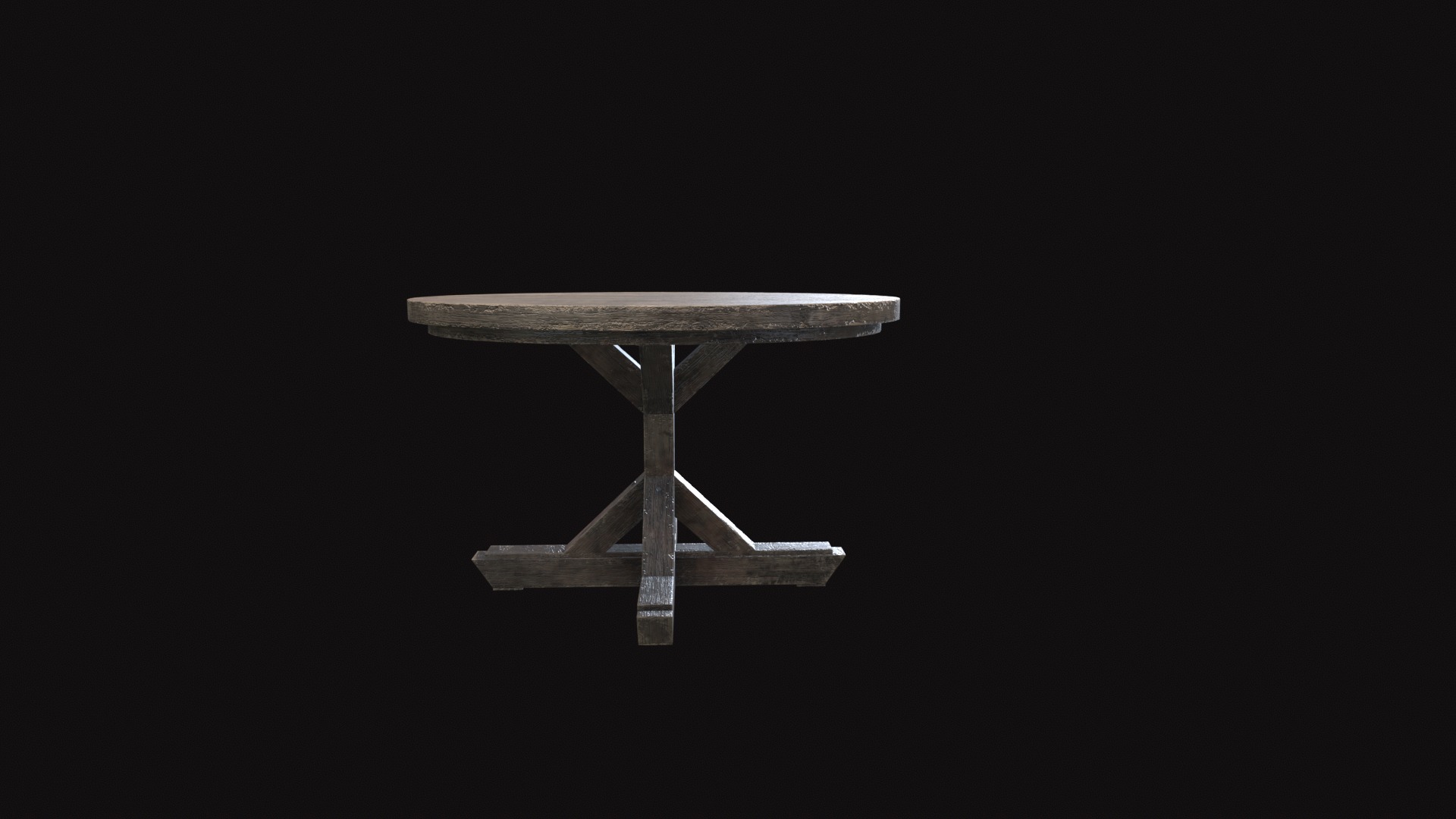 Medieval Table V8 Low-poly 3D model_4