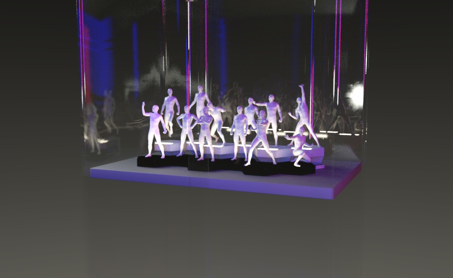 sh effect stand act humanoid display leyer v1 3D print model_1