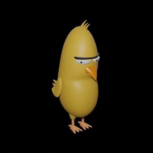 Offended Bird Free 3D model