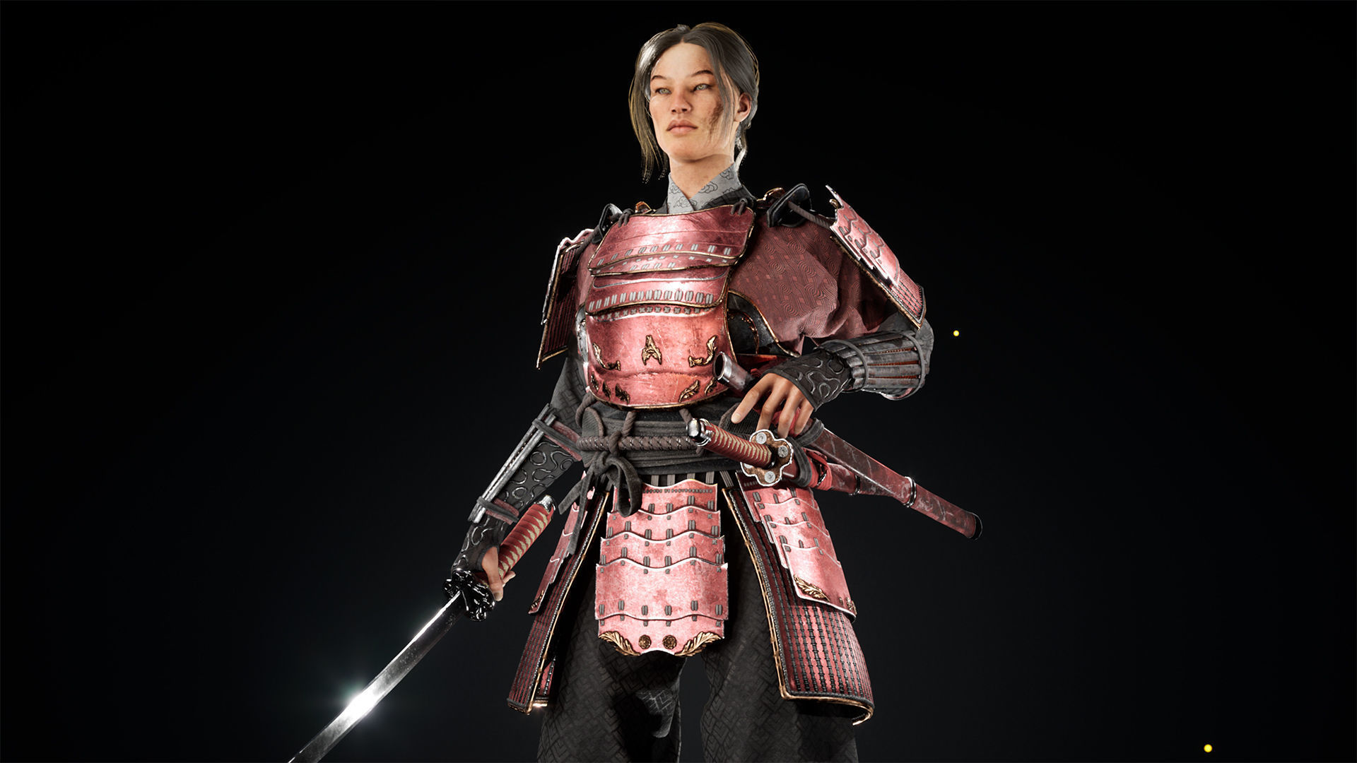 Asian warriors pack Low-poly 3D model_13