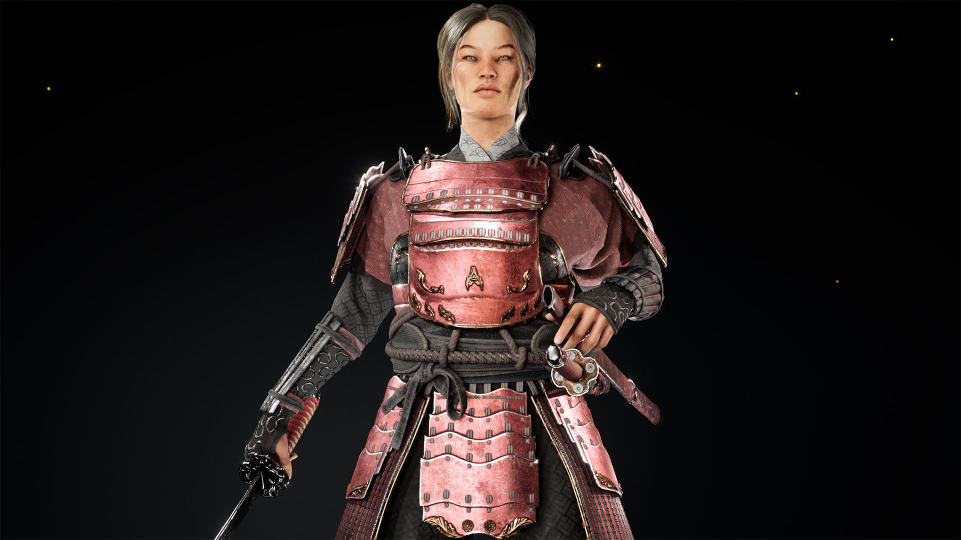 Asian warriors pack Low-poly 3D model_11