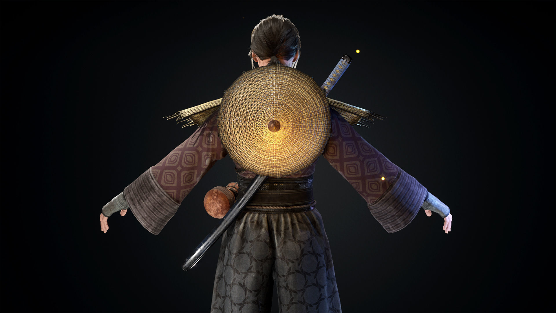 Asian warriors pack Low-poly 3D model_22